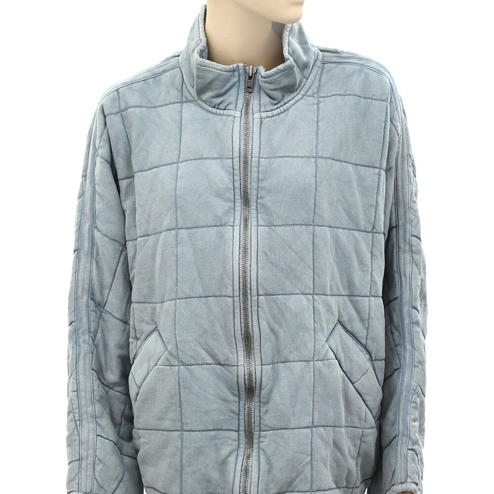 Free People Dolman Quilted Knit Jacket Top Oversized Zip-up Slouchy XS 284038 - Picture 6 of 10